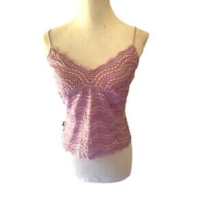 NWOT Felina Purple Stretch Lace Camisole Womens Size M